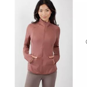 Yogalicious Women's Ultra Soft lightweight Full Zip yoga jacket L